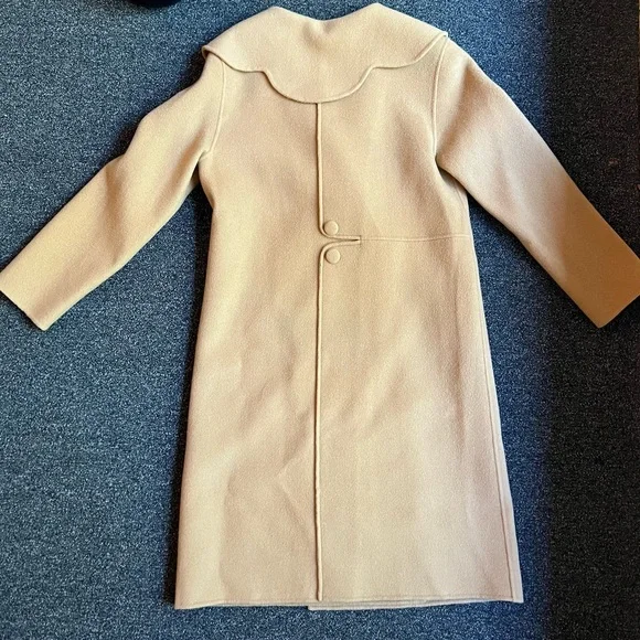 Petite Studio Classic 100% Wool Tan Overcoat - Picture 4 of 5
